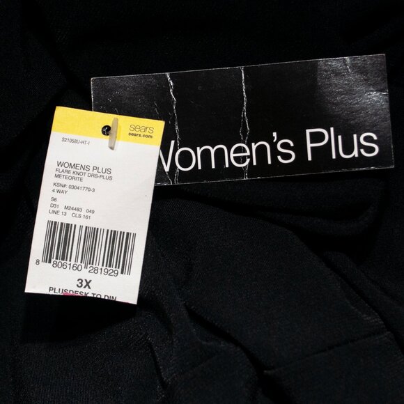 NEW Metaphor Ruched Side Dress Womens 3X Black Plus Work Office Casual FF09X - Picture 4 of 6